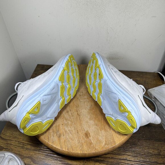 Hoka Clinton 9 White Athletic Shoes - Picture 8 of 9